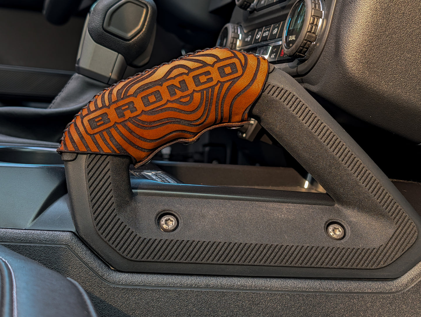 2021+ Ford Bronco Leather Grab Handle Wrap Set | Full Grain Leather Interior Accessories