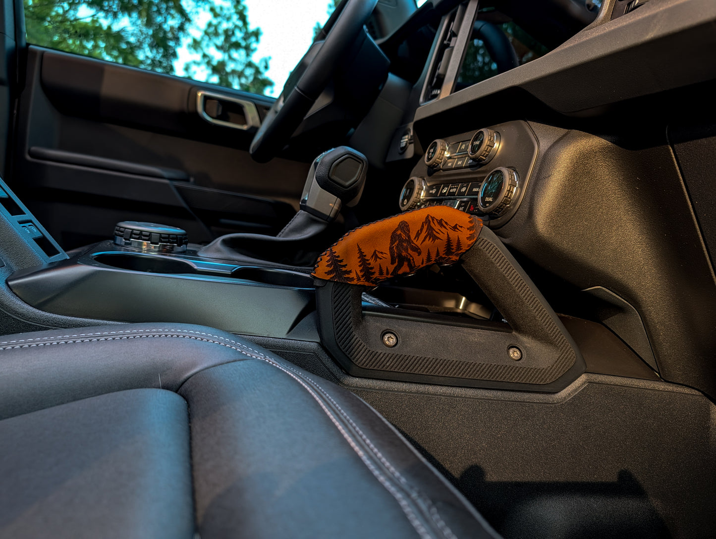2021+ Ford Bronco Leather Grab Handle Wrap Set | Full Grain Leather Interior Accessories