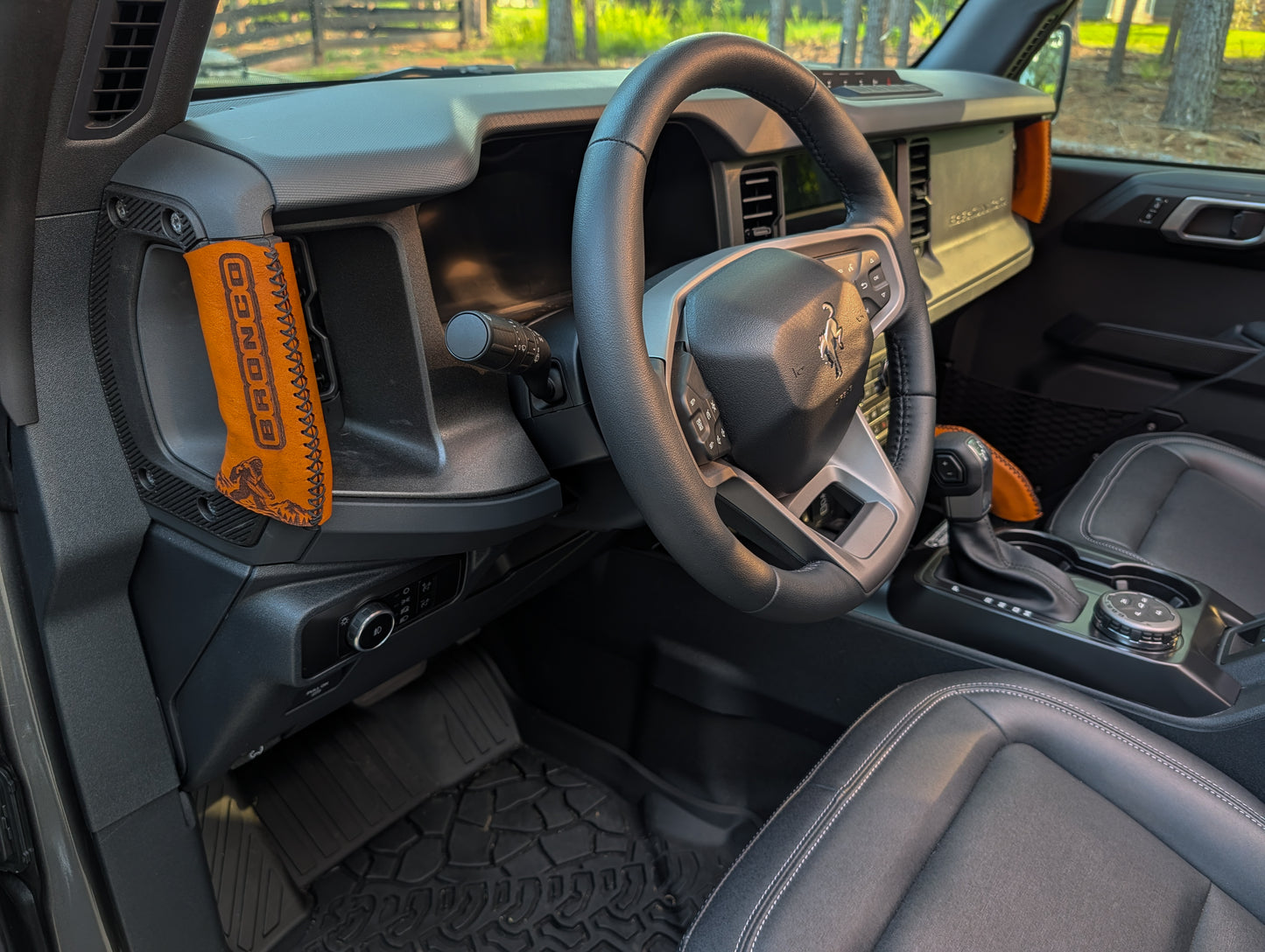 2021+ Ford Bronco Leather Grab Handle Wrap Set | Full Grain Leather Interior Accessories