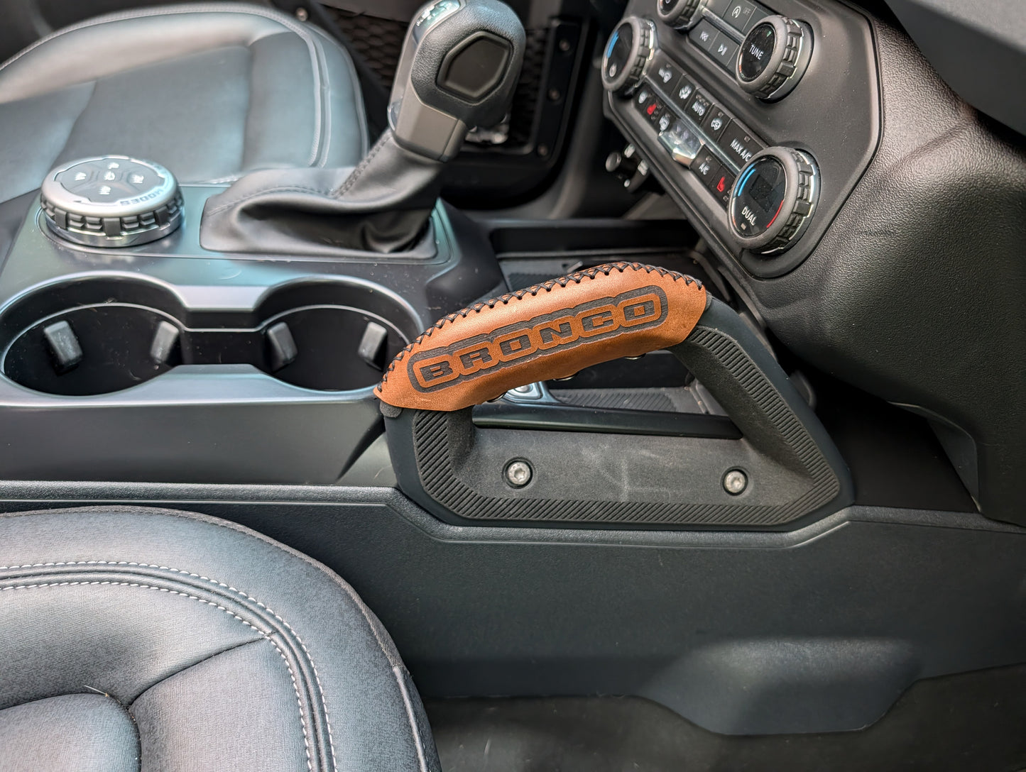 2021+ Ford Bronco Leather Grab Handle Wrap Set | Full Grain Leather Interior Accessories