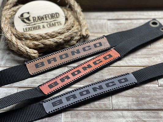 2021+ Ford Bronco Personalized Leather Grab Handles